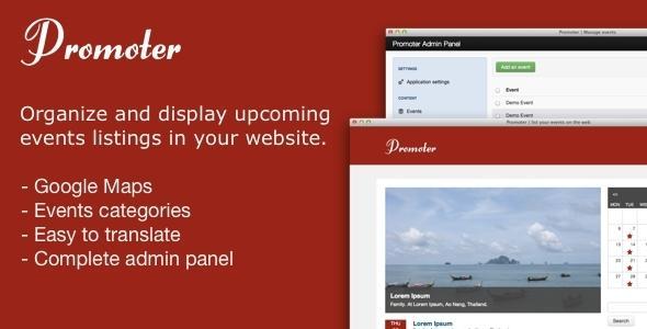 Promoter - Upcomin Events Listing &raquo; Premium Scripts, Plugins &amp; Mobile