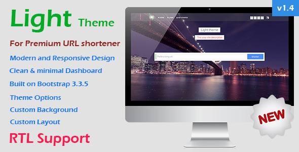 Light Theme for Premium URL Shortener » Premium Scripts, Plugins & Mobile