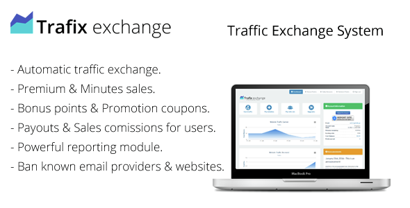 Trafix - Traffic Exchange System » Premium Scripts, Plugins & Mobile
