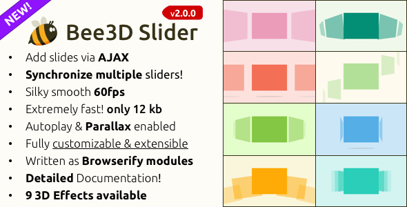 Bee3D Slider - Touch-Enabled Pure JS Plugin » Premium Scripts, Plugins & Mobile