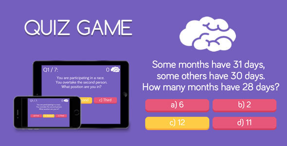 Quiz Game - HTML5 Game » Premium Scripts, Plugins & Mobile