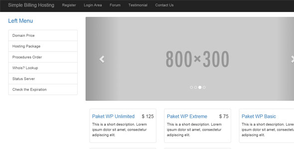 Simple Hosting Billing System » Premium Scripts, Plugins & Mobile