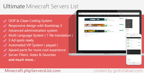 Minecraft Servers List » Premium Scripts, Plugins & Mobile