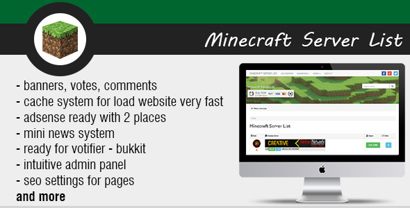 Minecraft Server List v1.4 » Premium Scripts, Plugins & Mobile