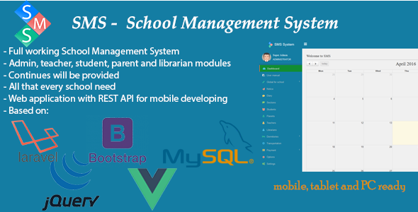 SMS - School Management System » Premium Scripts, Plugins & Mobile
