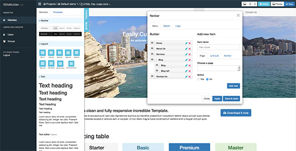 XSiteBuilder - Drag Drop Site Builder v1.1 &raquo; Premium Scripts, Plugins &amp; Mobile