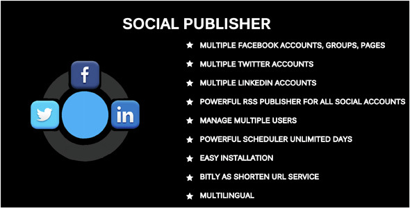 Social Publisher - Facebook, Twitter & LinkedIn Multiple Account » Premium Scripts, Plugins & Mobile