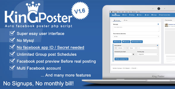 King poster v1.6.3 - Facebook group auto poster » Premium Scripts, Plugins & Mobile
