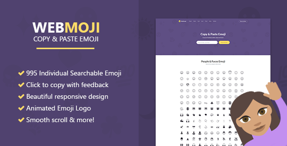 WebMoji - Searchable, Copy & Paste Emoji Directory » Premium Scripts, Plugins & Mobile