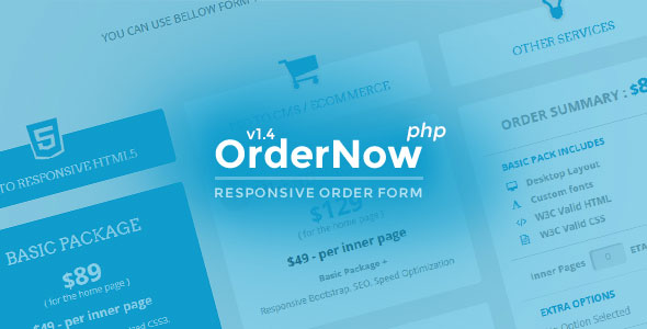 OrderNow v1.4 - Responsive PHP Order Form » Premium Scripts, Plugins & Mobile