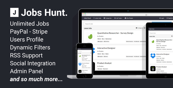 Jobs Hunt v1.3 - The Job Portal » Premium Scripts, Plugins & Mobile