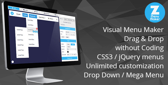 Z Menu Maker - Drop Down and Mega Menu » Premium Scripts, Plugins & Mobile