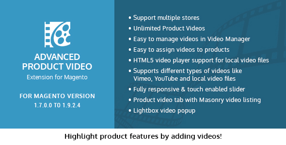 Advanced Product Video Extension for Magento » Premium Scripts, Plugins & Mobile