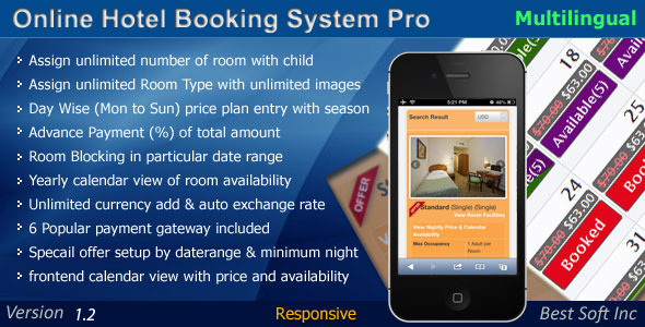 Online Hotel Booking System Pro v1.2 » Premium Scripts, Plugins & Mobile