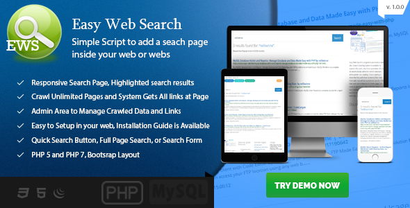 Easy Web Search - Simple Search Engine to Your Web Site » Premium Scripts, Plugins & Mobile
