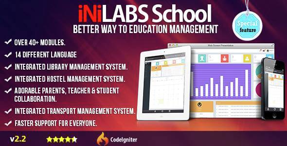 Inilabs v2.2 - School Management System Express » Premium Scripts, Plugins & Mobile