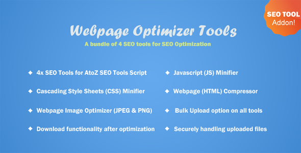 Webpage Optimizer Tools for A to Z SEO Tools » Premium Scripts, Plugins & Mobile