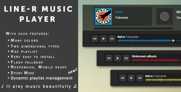 Sticky Music Player for music shops & sites — «Line-R» » Premium Scripts, Plugins & Mobile