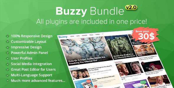 Buzzy Bundle - Viral Media Script v2.0 » Premium Scripts, Plugins & Mobile