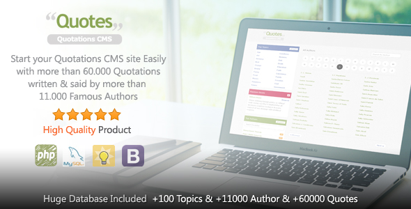 Quotes v1.0.4 - Quotation CMS » Premium Scripts, Plugins & Mobile