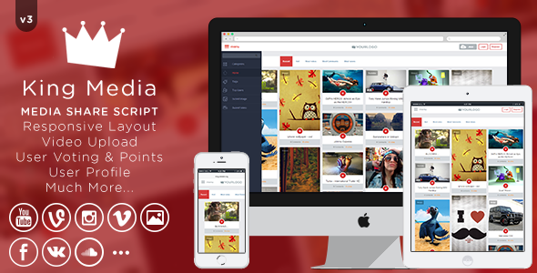 King MEDIA v3 - Video, Image Upload and Share » Premium Scripts, Plugins & Mobile