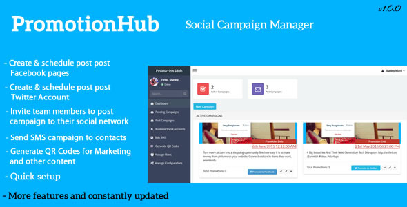 Promotion Hub – Social Campaign Manager » Premium Scripts, Plugins & Mobile
