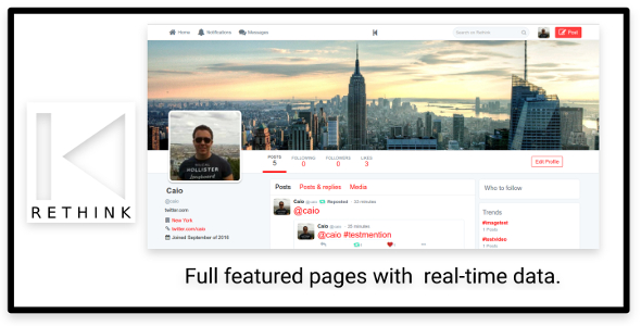 Rethink JS v1.3 - Social Network based on Twitter with JS serve » Premium Scripts, Plugins & Mobile