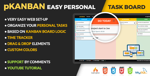 pKANBAN - Personal Task Board » Premium Scripts, Plugins & Mobile