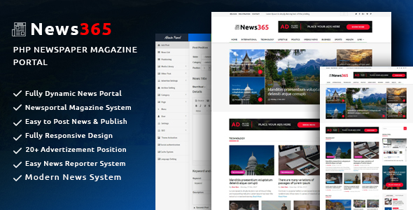 News365 v1.5 – PHP Newspaper Script Magazine Blog with Video Newspaper » Premium Scripts, Plugins & Mobile