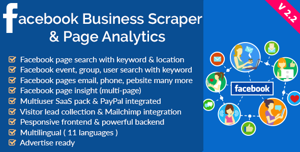 Facebook Business Scraper & Page Analytics v2.2 » Premium Scripts, Plugins & Mobile