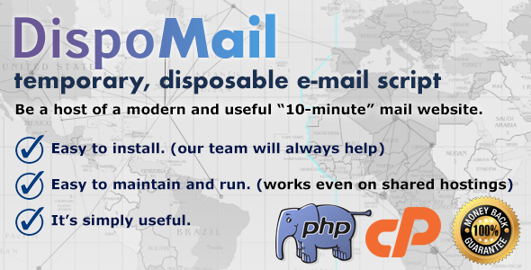 DispoMail - Temporary, Disposable "10 Minute" Mail - PHP Script » Premium Scripts, Plugins & Mobile