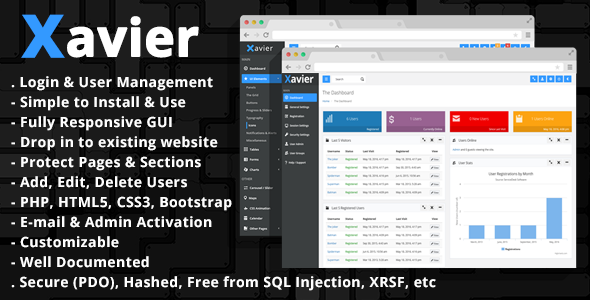 Xavier - PHP Login Script & User Management Admin Panel » Premium Scripts, Plugins & Mobile