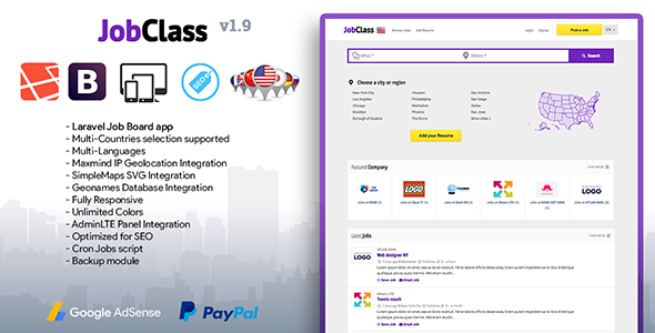 JobClass v1.9 - Geolocalized Job Board Script » Premium Scripts, Plugins & Mobile
