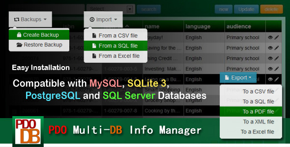 PDO Multi-DB Info Manager » Premium Scripts, Plugins & Mobile