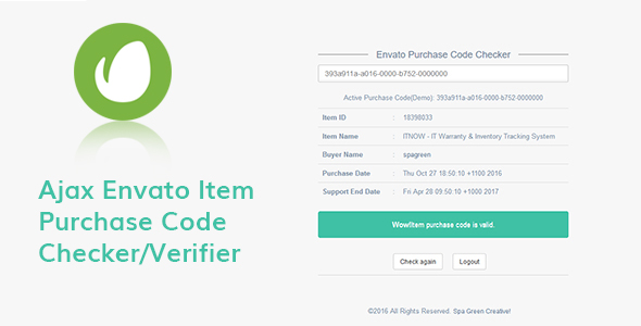 Ajax Envato Purchase Code Checker » Premium Scripts, Plugins & Mobile