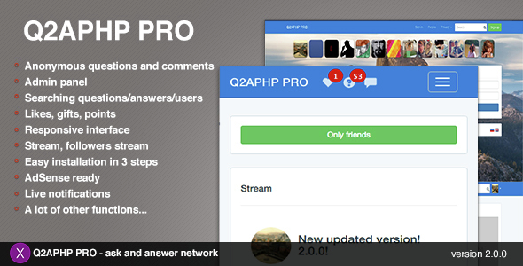 Q2APHP PRO v2.0.2 - q&a social network » Premium Scripts, Plugins & Mobile
