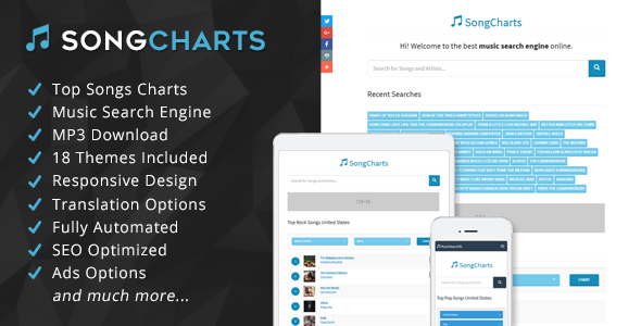 SongCharts v1.0 - Top Songs Charts and Music Search Engine » Premium Scripts, Plugins & Mobile