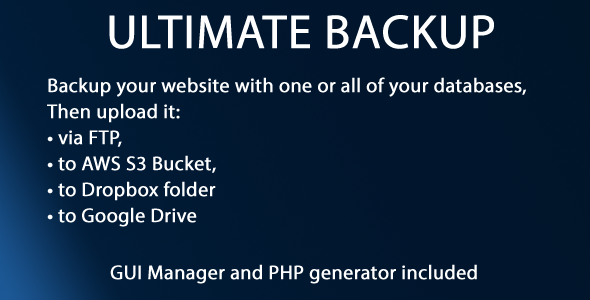 Ultimate Backup v1.2 » Premium Scripts, Plugins & Mobile