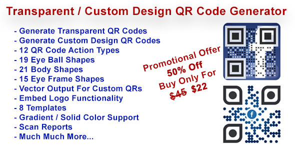 Transparent & Custom Design QR Code Generator » Premium Scripts, Plugins & Mobile