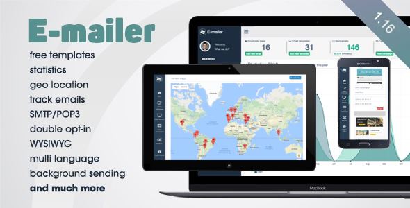 E-mailer v1.16 - Newsletter & Mailing System with Analytics + GEO location » Premium Scripts, Plugins & Mobile