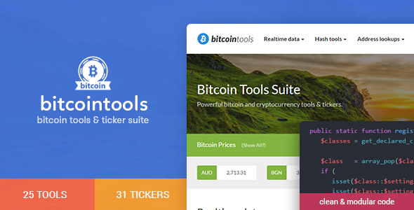 Bitcoin Tools Suite - 50+ Features » Premium Scripts, Plugins & Mobile