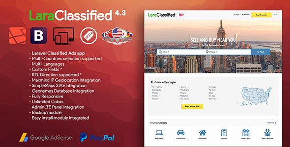 LaraClassified v4.3 - Geo Classified Ads CMS » Premium Scripts, Plugins & Mobile