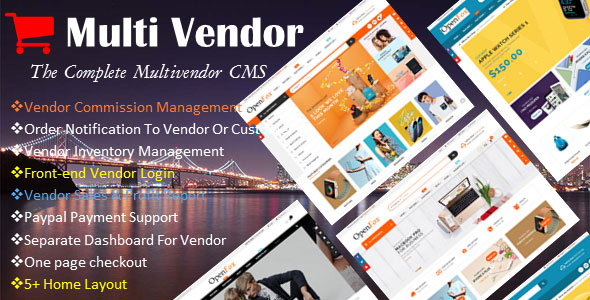 Ecommerce Multi-Vendor Website Builder - The Complete Multi-vendor CMS » Premium Scripts, Plugins & Mobile