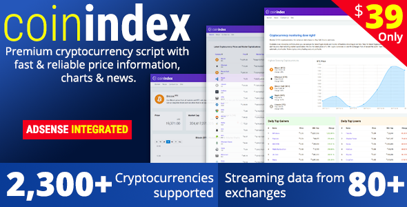 CoinIndex v1.1 - Premium Cryptocurrency Market Prices & Charts Application » Premium Scripts, Plugins & Mobile