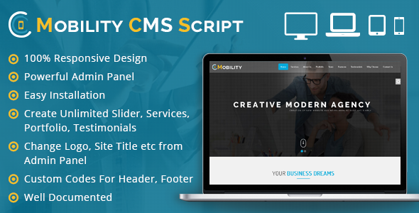 Mobility CMS Script v1.0.3 » Premium Scripts, Plugins & Mobile
