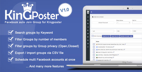 Facebook Auto join groups v1.0.1 - Module for Kingposter » Premium Scripts, Plugins & Mobile