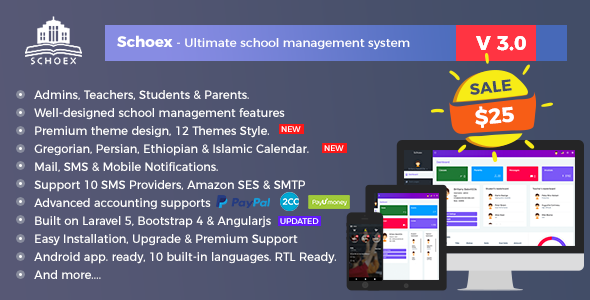Schoex v3.2 - Ultimate school management system » Premium Scripts, Plugins & Mobile