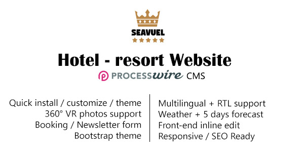 SeaVuel - Multilingual - Hotel website with CMS - Bootstrap theme » Premium Scripts, Plugins & Mobile