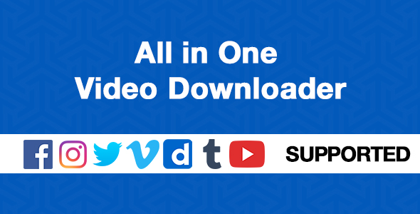 All in One Video Downloader v1.3 » Premium Scripts, Plugins & Mobile