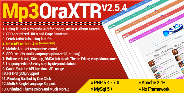 Mp3OraXtr v2.5.4 - PHP Mp3 Search Engine » Premium Scripts, Plugins & Mobile